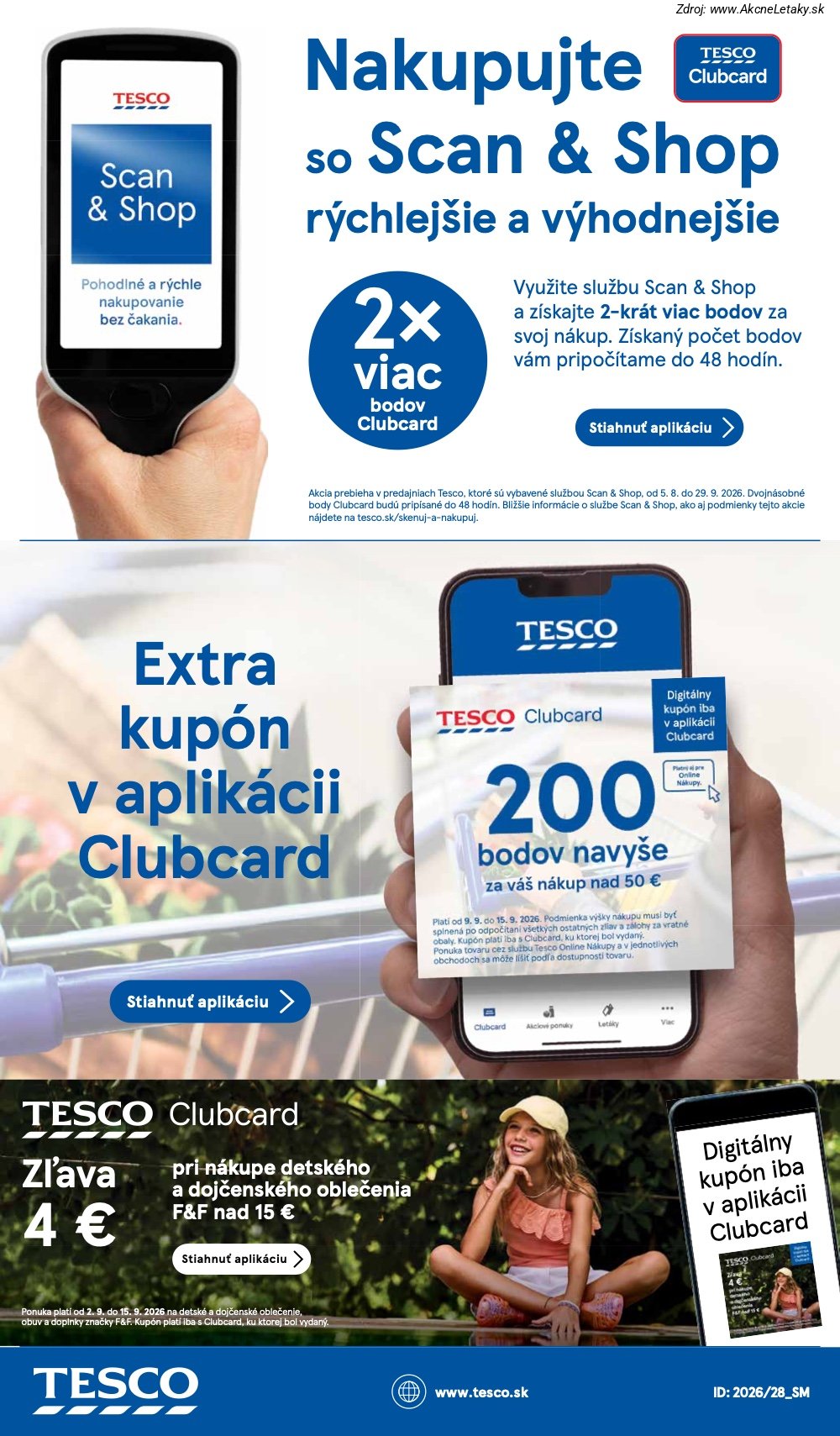 Leták Tesco (9. 9. - 15. 9. 2026) - strana 26 z 26