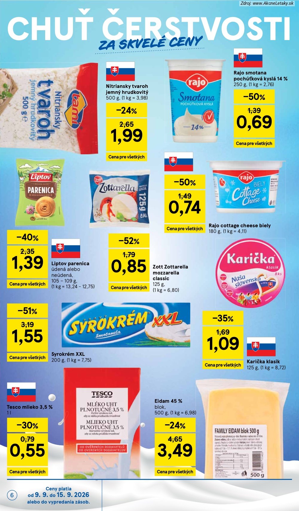 Leták Tesco (9. 9. - 15. 9. 2026) - strana 6 z 26