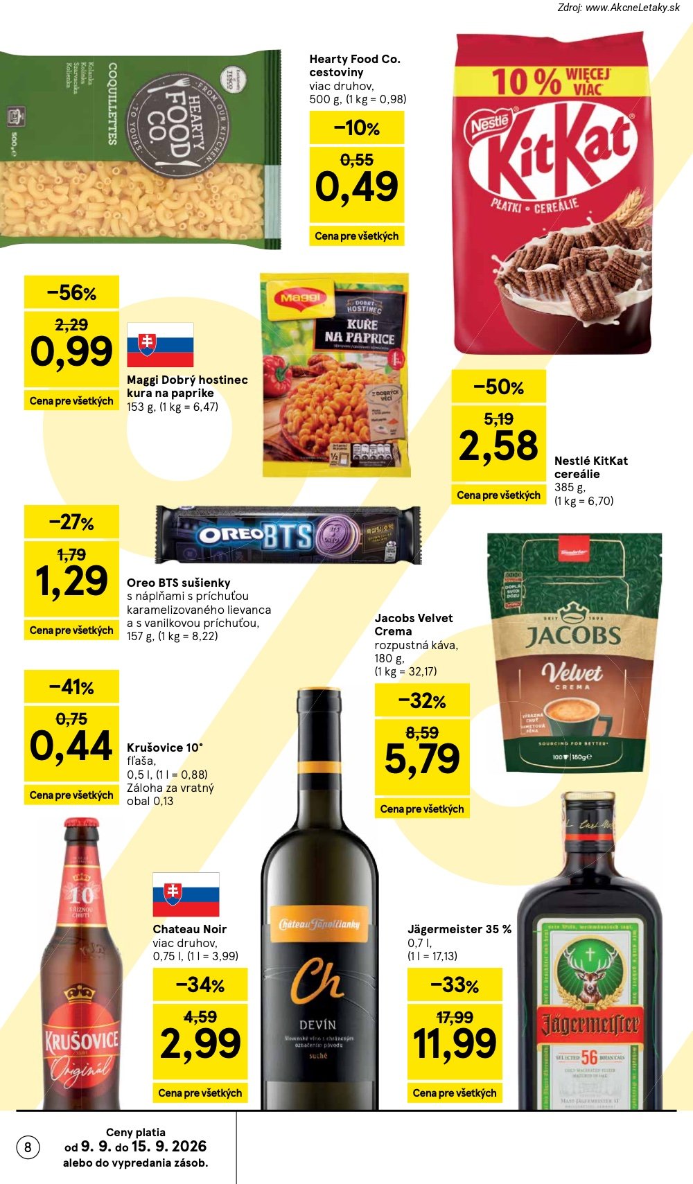 Leták Tesco (9. 9. - 15. 9. 2026) - strana 8 z 26