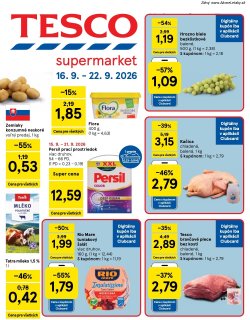Leták Tesco 16. 9. - 22. 9. 2026 Supermarkety