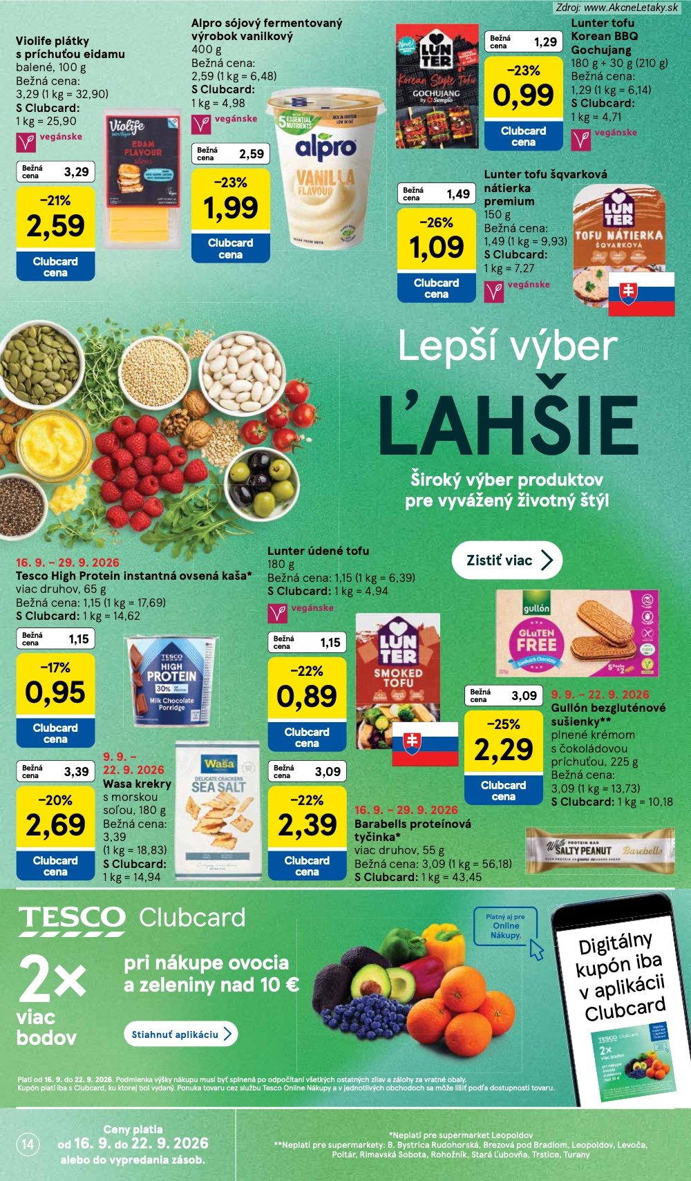 Leták Tesco (16. 9. - 22. 9. 2026) - strana 14 z 24