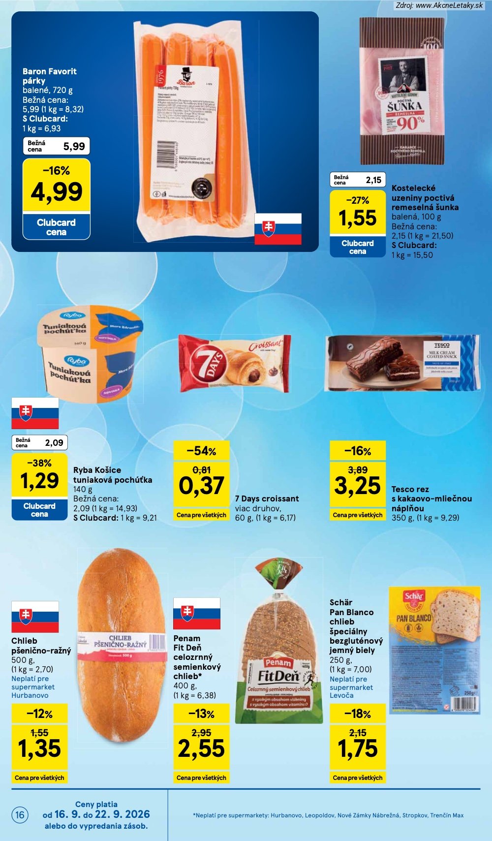 Leták Tesco (16. 9. - 22. 9. 2026) - strana 16 z 24