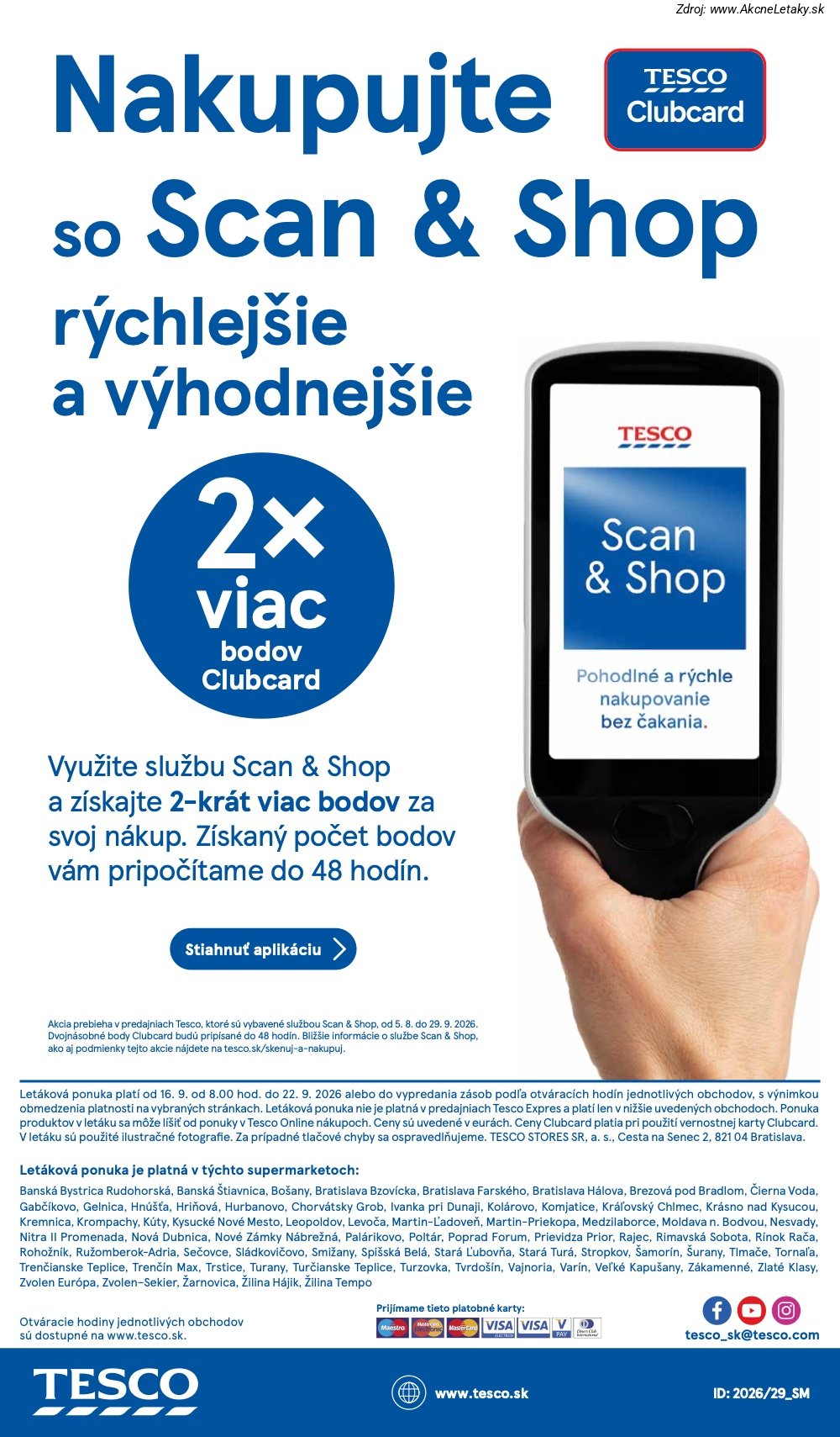 Leták Tesco (16. 9. - 22. 9. 2026) - strana 24 z 24