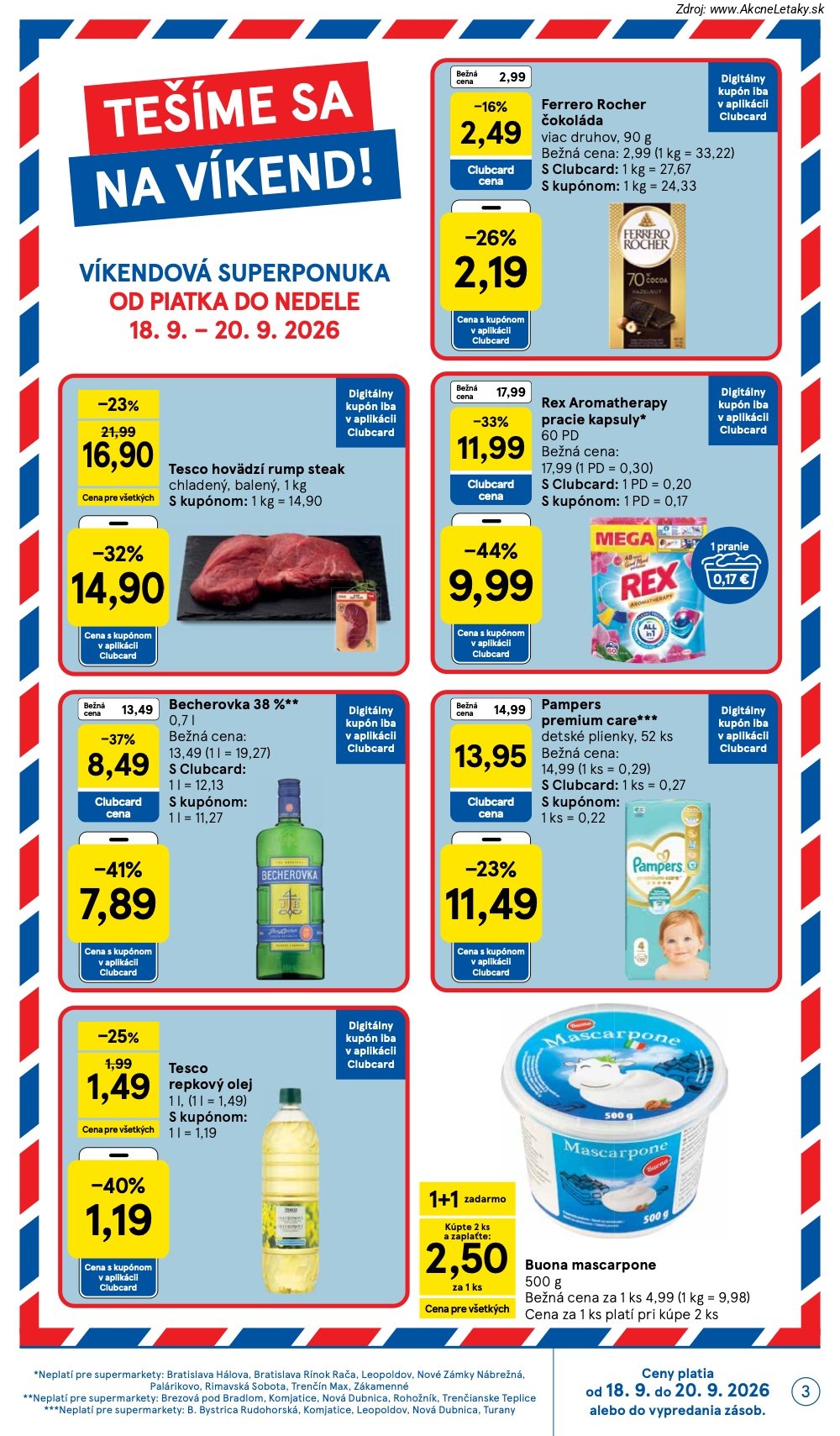 Leták Tesco (16. 9. - 22. 9. 2026) - strana 3 z 24