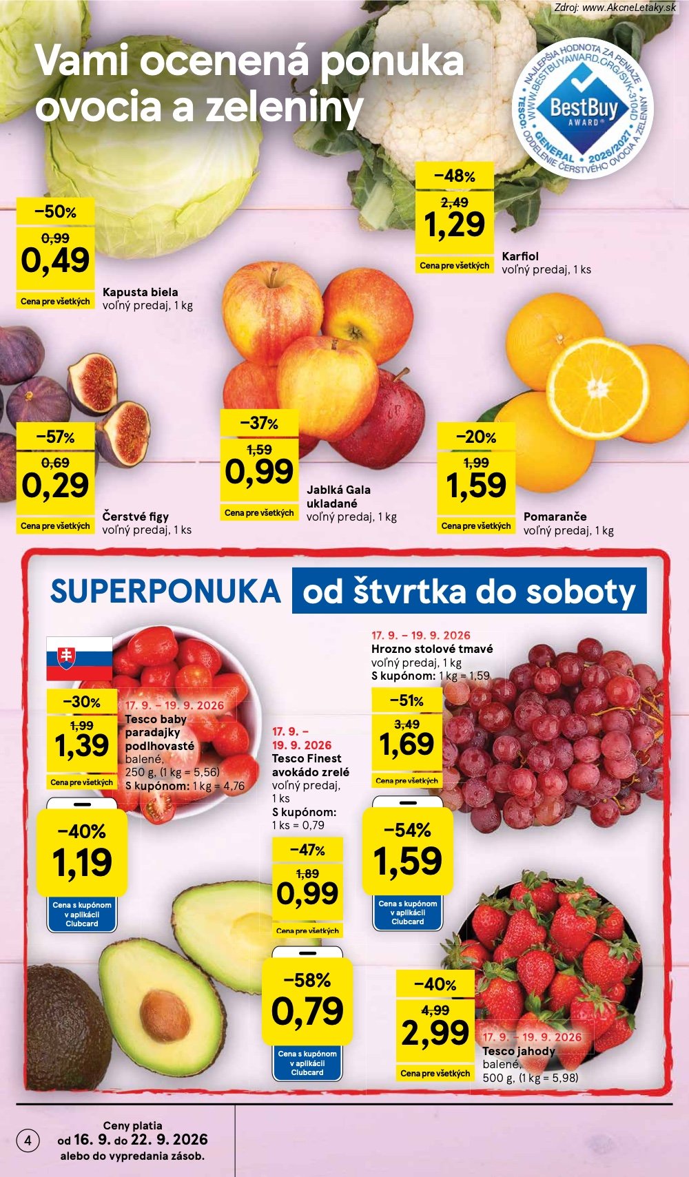 Leták Tesco (16. 9. - 22. 9. 2026) - strana 4 z 24