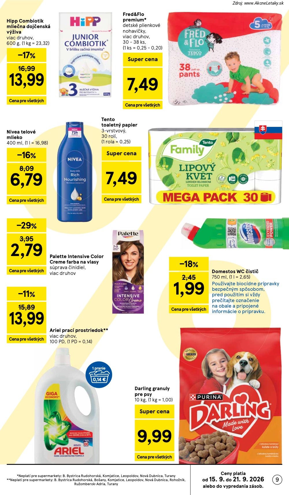 Leták Tesco (16. 9. - 22. 9. 2026) - strana 9 z 24
