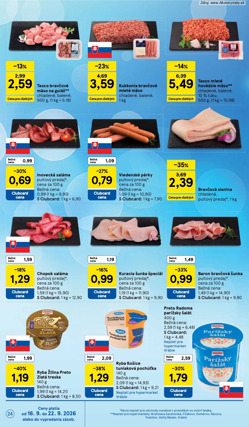 Strana 24 - leták Tesco (16. 9. - 22. 9. 2026)