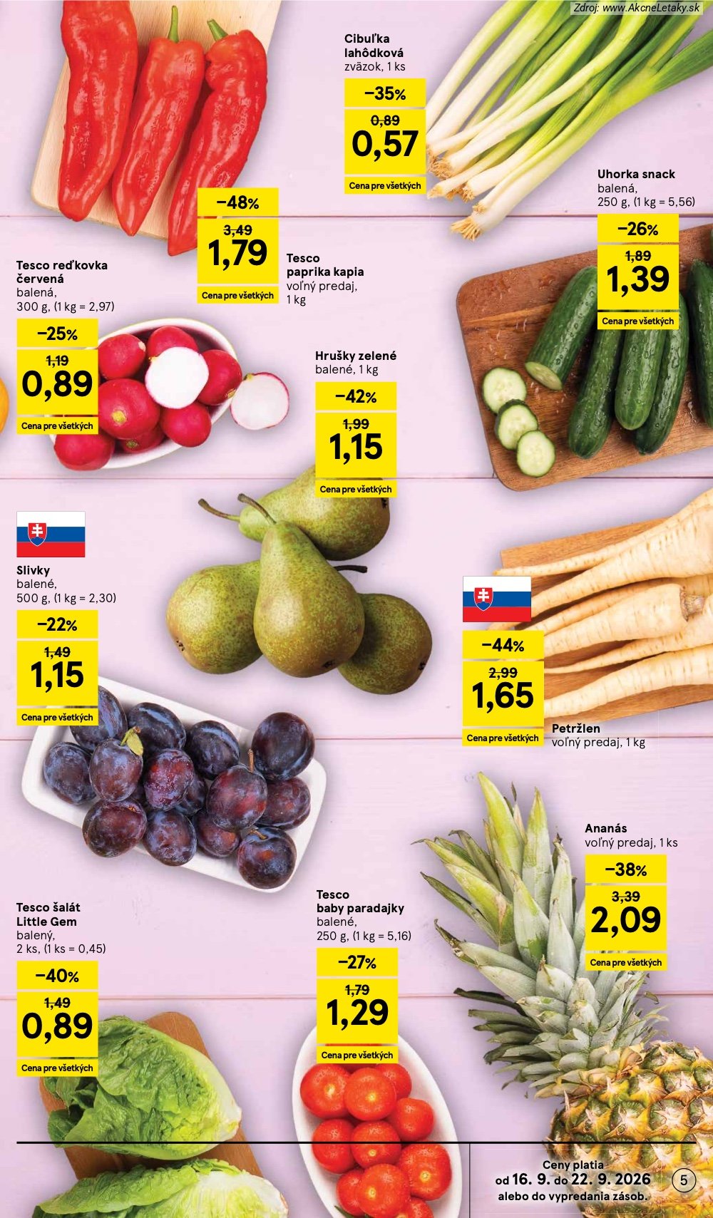 Strana 2 - leták Tesco (16. 9. - 22. 9. 2026)