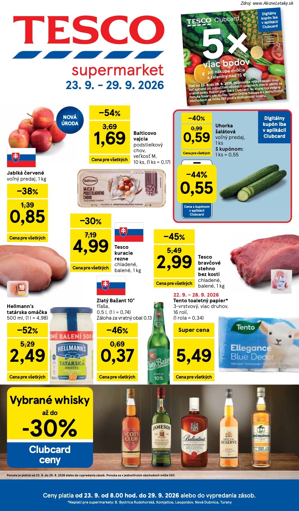Leták Tesco (23. 9. - 29. 9. 2026) - strana 1 z 32