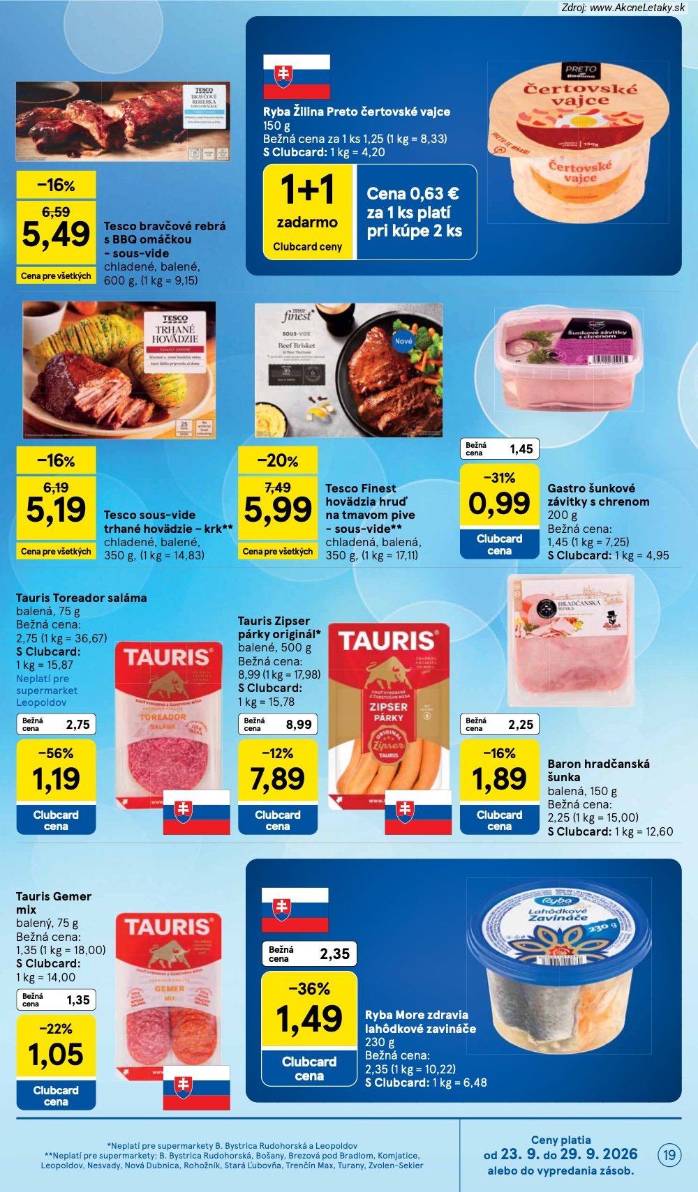 Leták Tesco (23. 9. - 29. 9. 2026) - strana 19 z 32