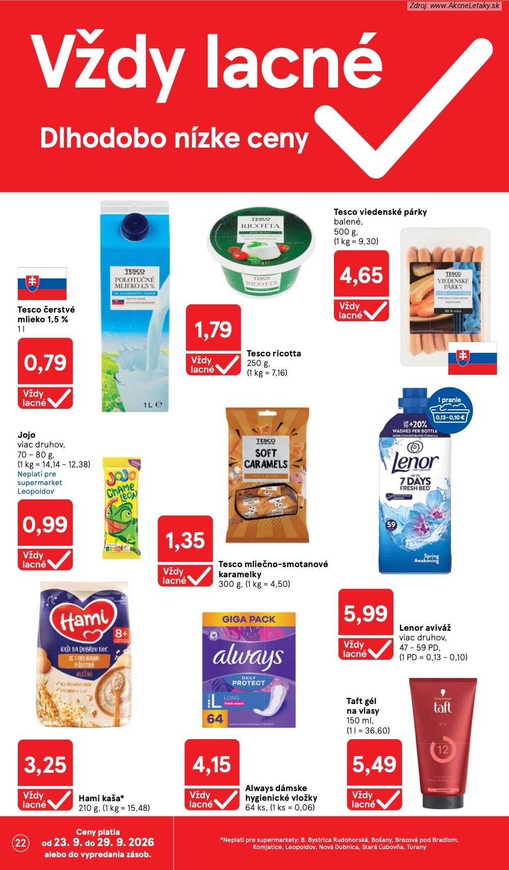 Leták Tesco (23. 9. - 29. 9. 2026) - strana 22 z 32