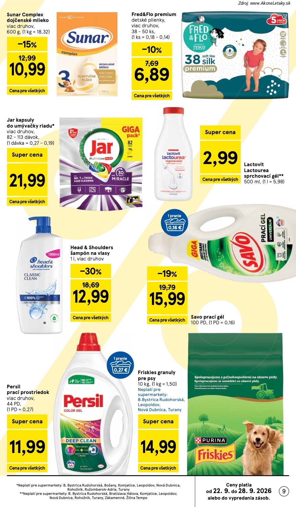 Leták Tesco (23. 9. - 29. 9. 2026) - strana 9 z 32