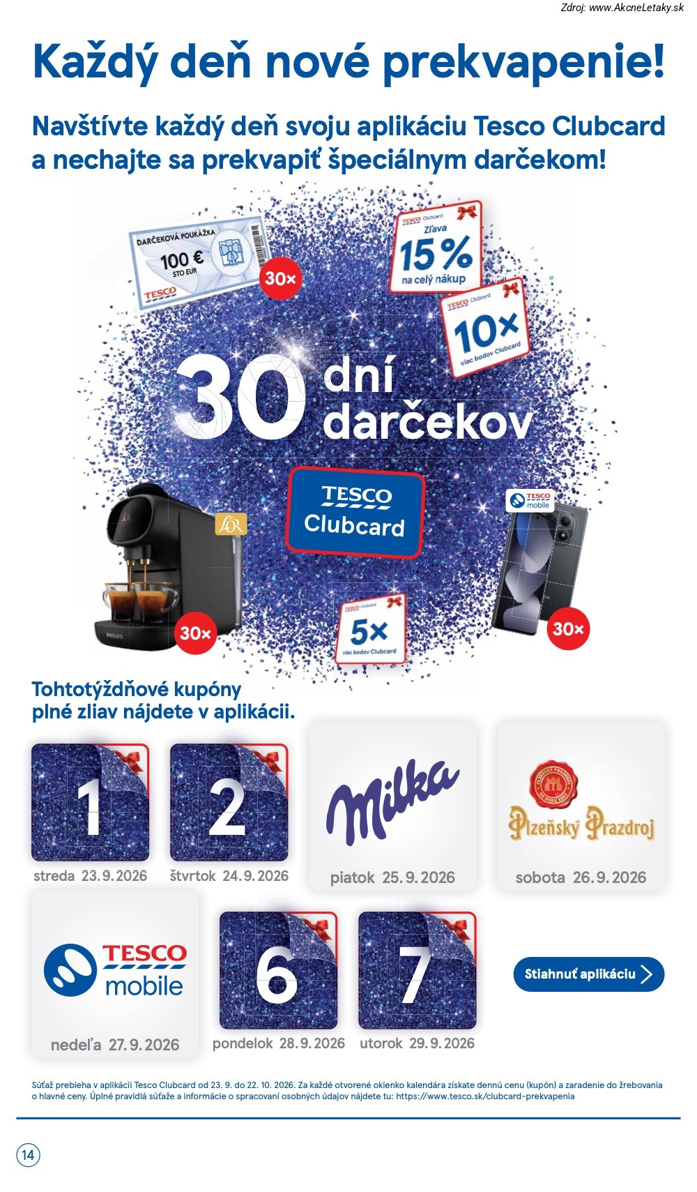Leták Tesco (23. 9. - 29. 9. 2026) - strana 14 z 48