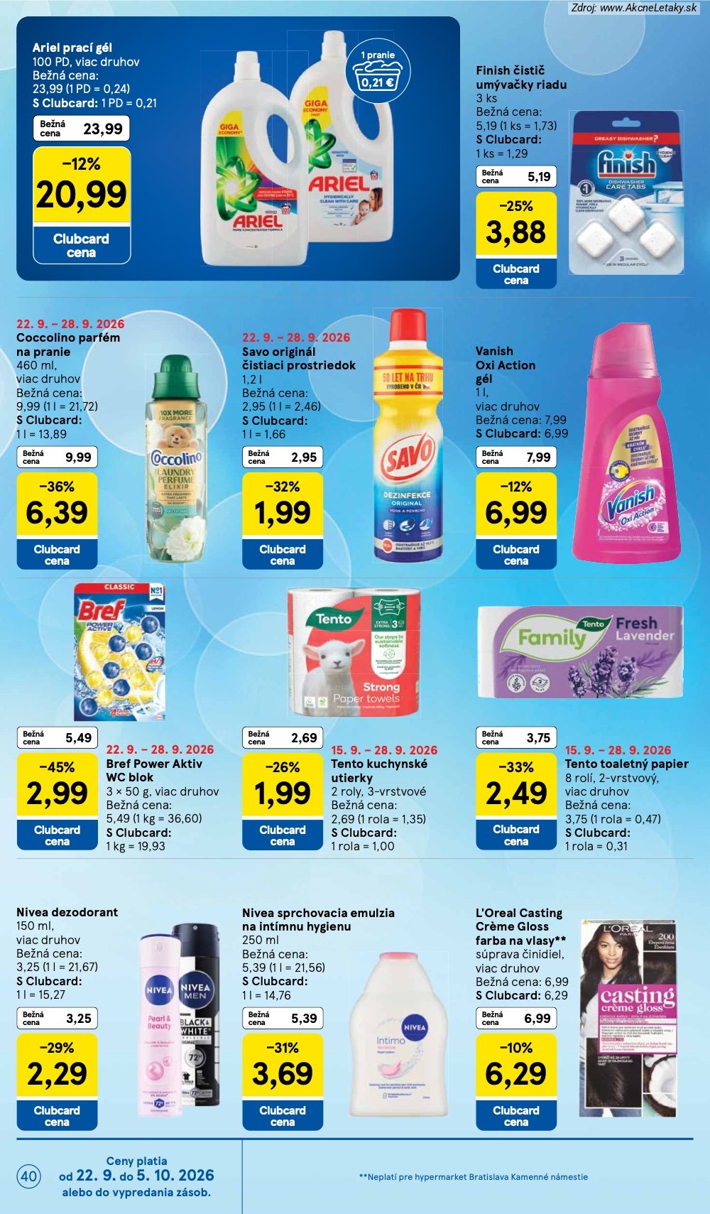 Strana 22 - leták Tesco (23. 9. - 29. 9. 2026)