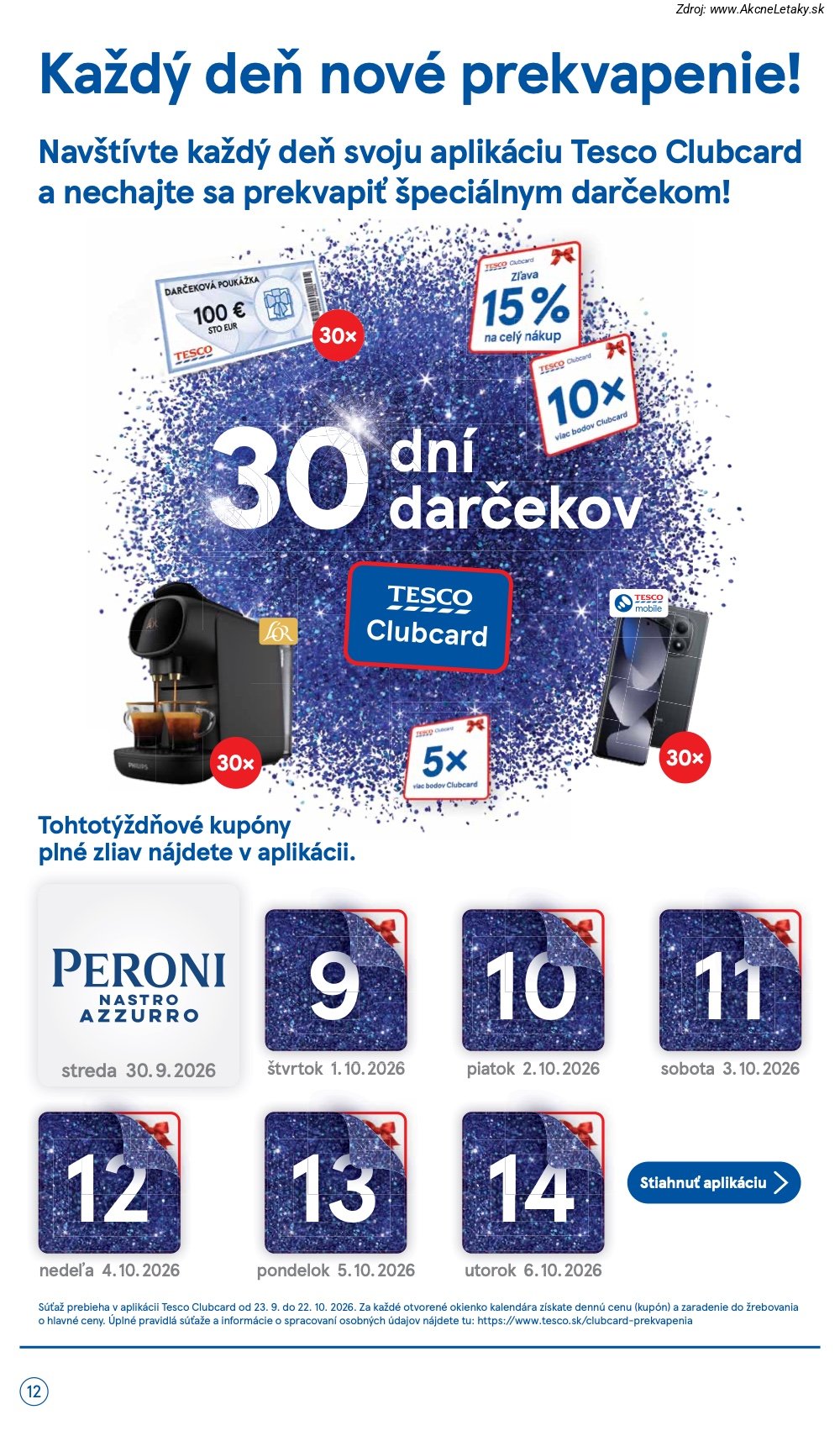 Leták Tesco (30. 9. - 6. 10. 2026) - strana 12 z 30