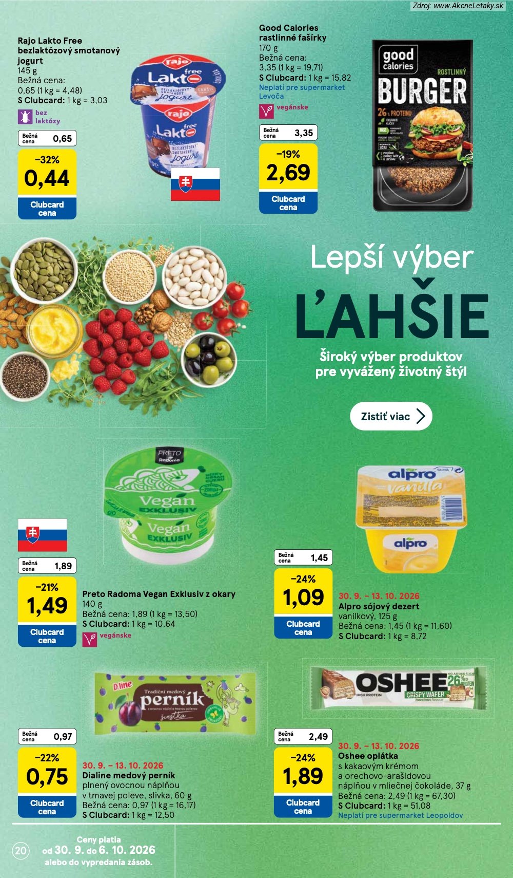 Leták Tesco (30. 9. - 6. 10. 2026) - strana 20 z 30
