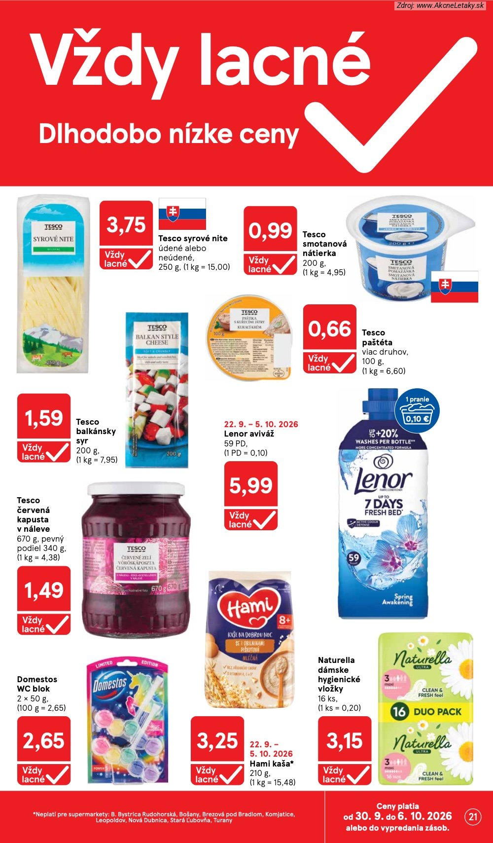 Leták Tesco (30. 9. - 6. 10. 2026) - strana 21 z 30