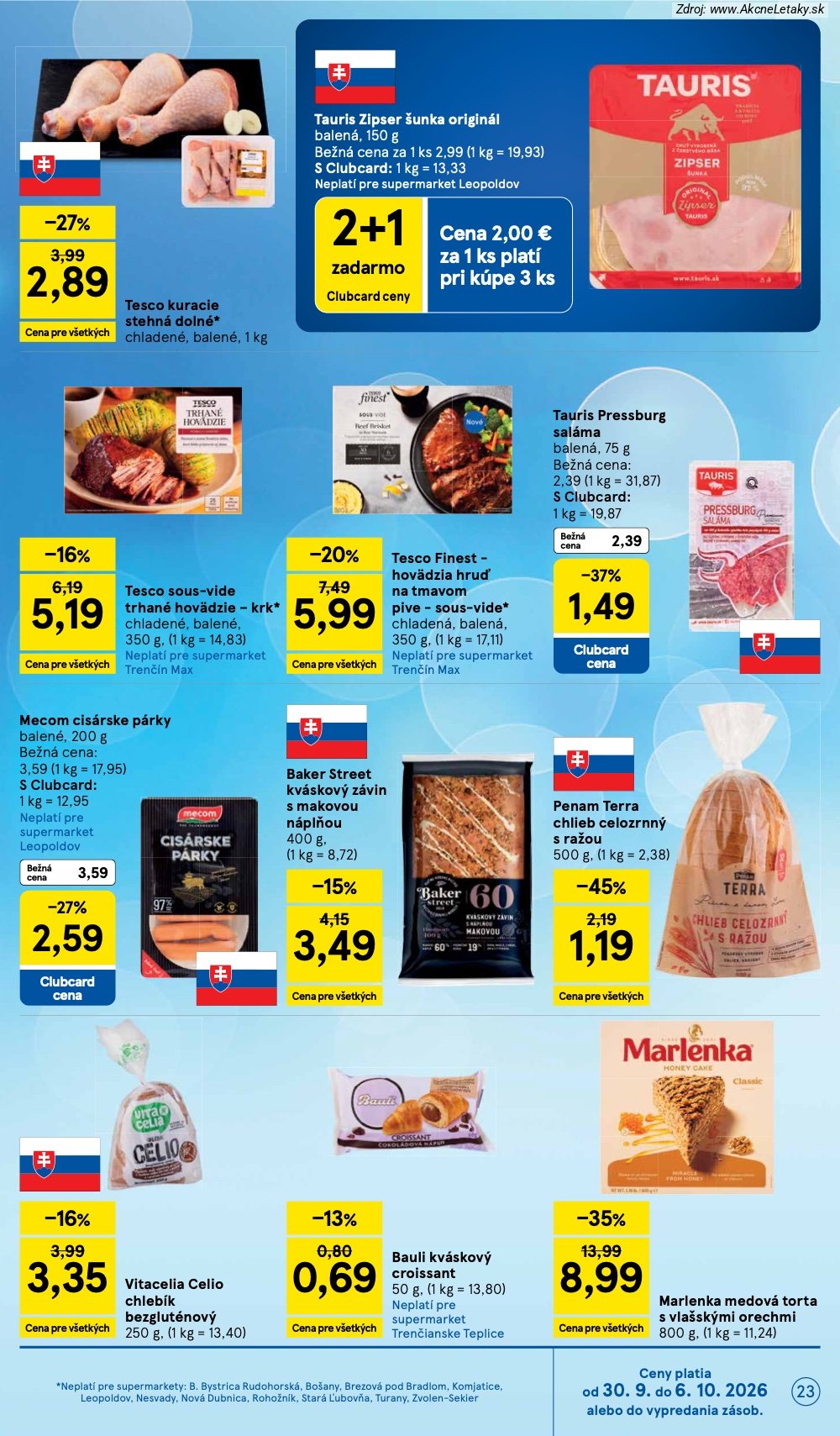 Leták Tesco (30. 9. - 6. 10. 2026) - strana 23 z 30