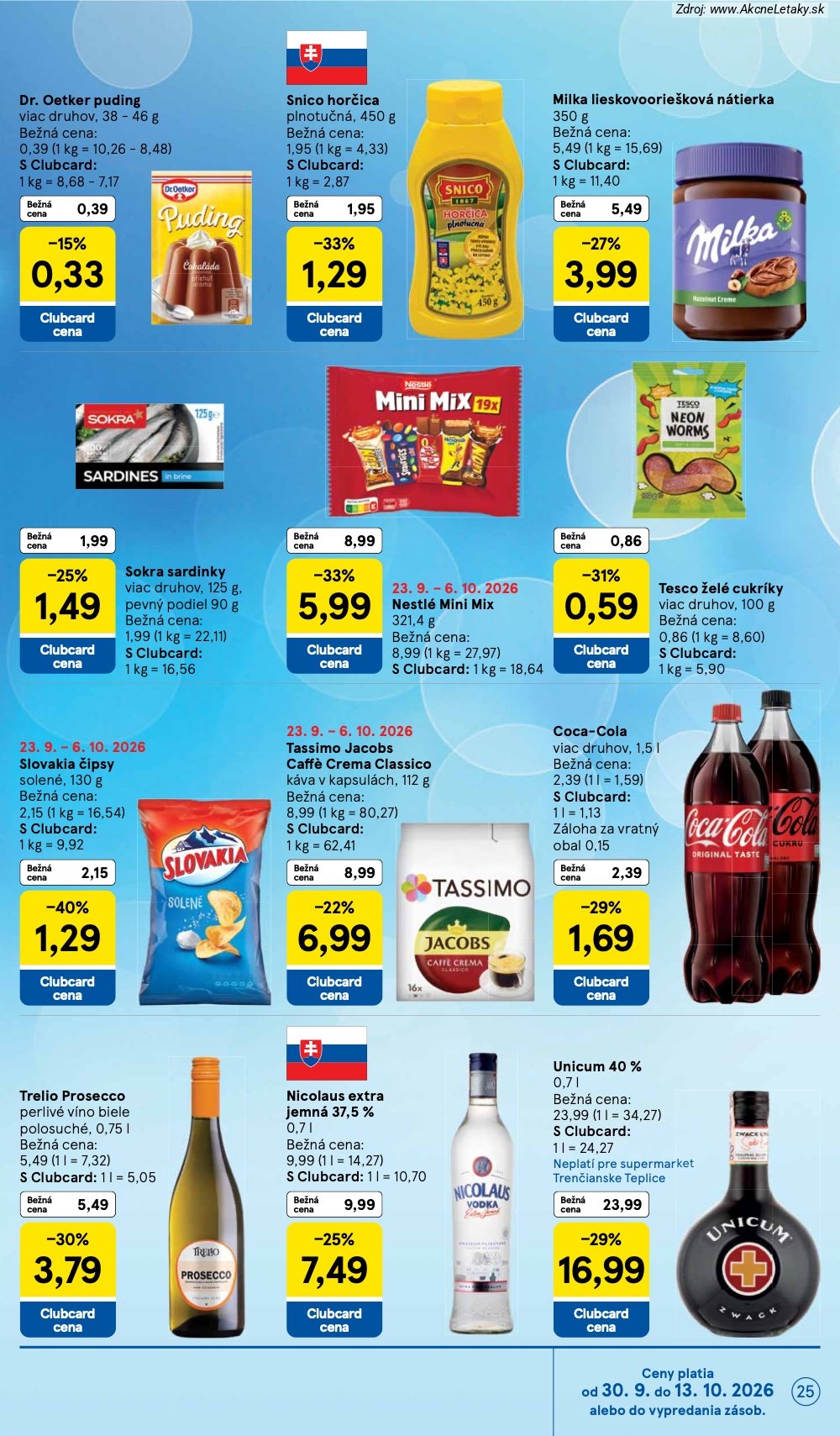 Leták Tesco (30. 9. - 6. 10. 2026) - strana 25 z 30
