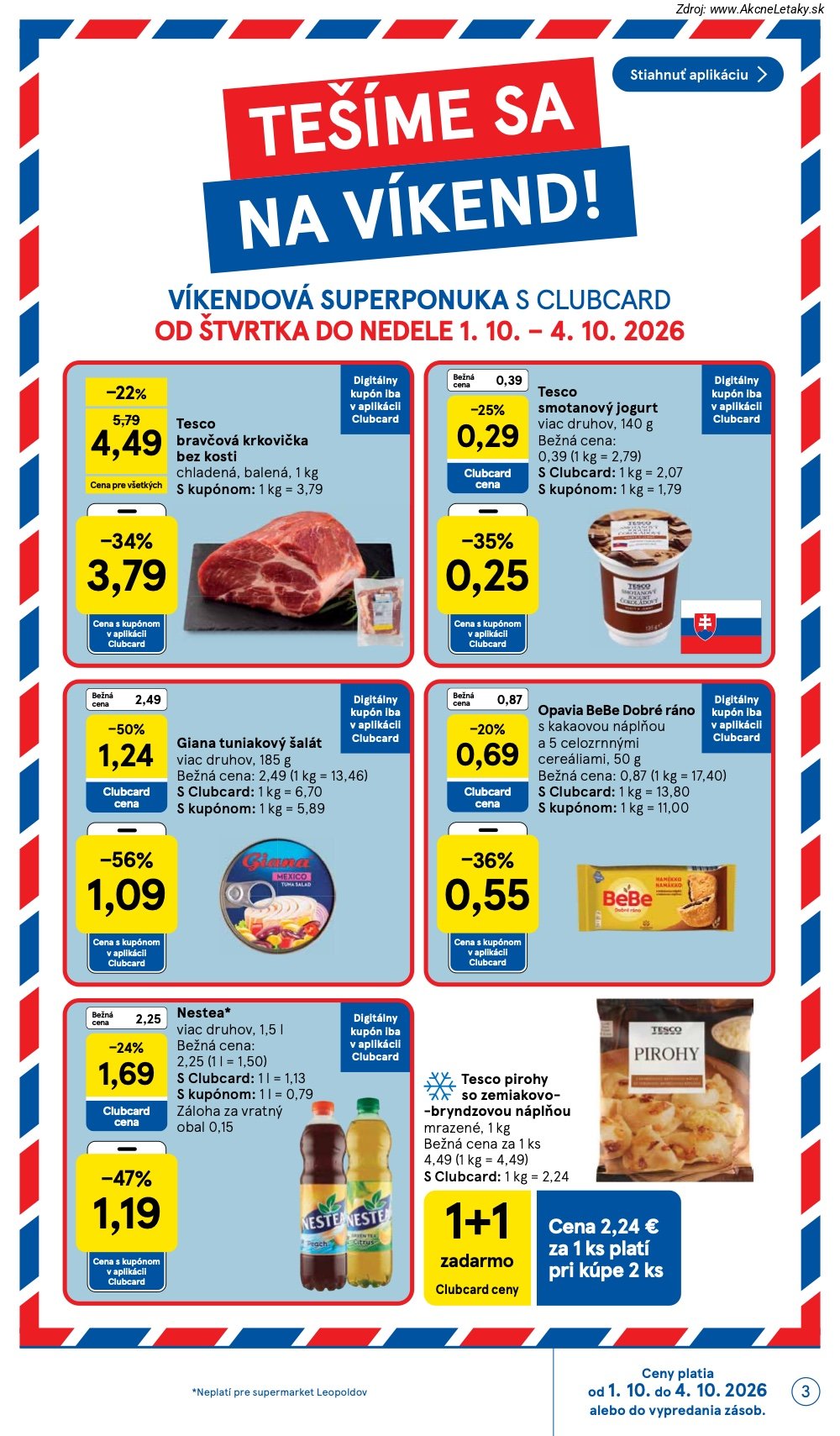 Leták Tesco (30. 9. - 6. 10. 2026) - strana 3 z 30
