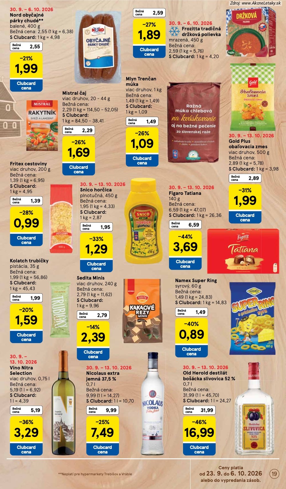 Strana 1 - leták Tesco (30. 9. - 6. 10. 2026)