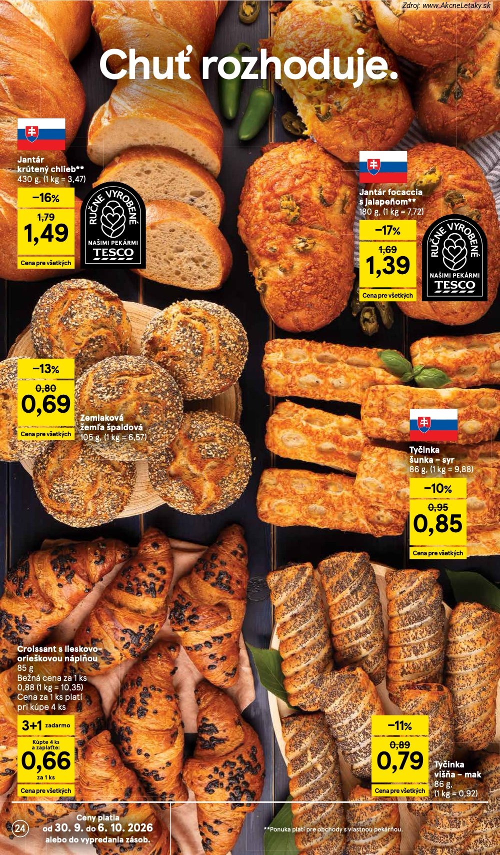 Strana 1 - leták Tesco (30. 9. - 6. 10. 2026)