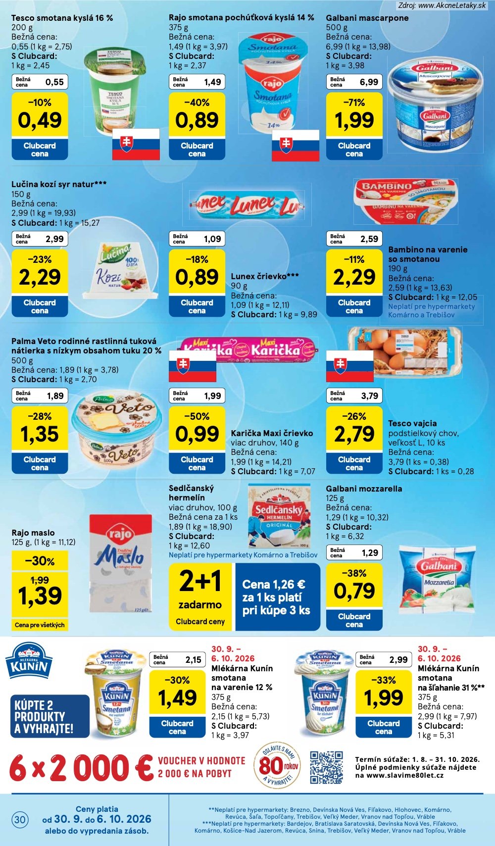 Strana 3 - leták Tesco (30. 9. - 6. 10. 2026)