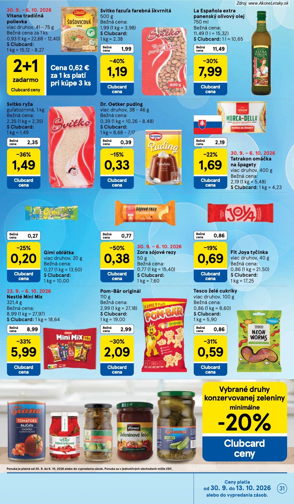 Strana 1 - leták Tesco (30. 9. - 6. 10. 2026)