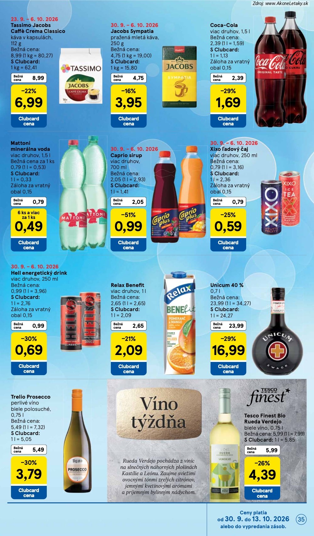 Strana 1 - leták Tesco (30. 9. - 6. 10. 2026)