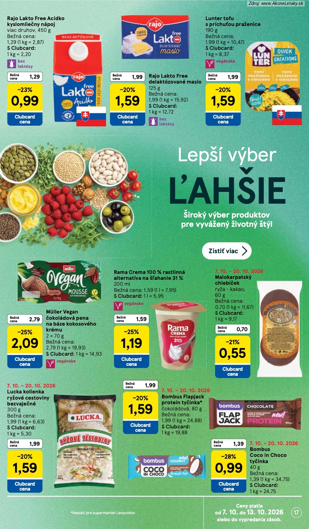 Leták Tesco (7. 10. - 13. 10. 2026) - strana 17 z 30