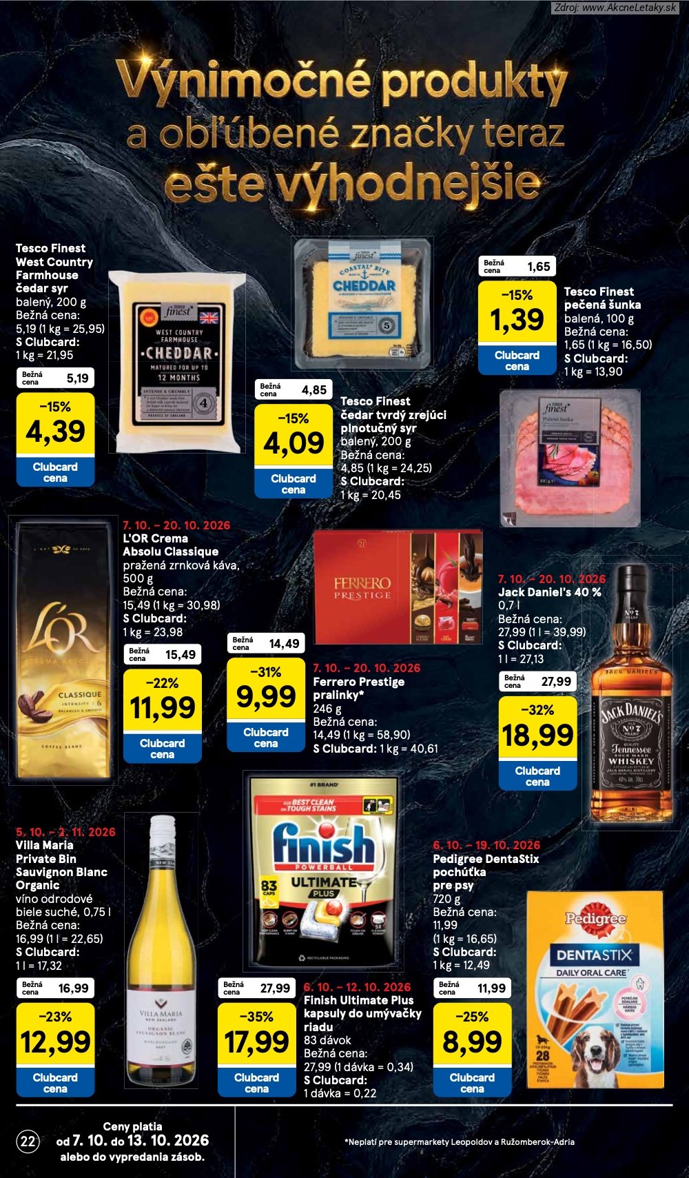 Leták Tesco (7. 10. - 13. 10. 2026) - strana 22 z 30