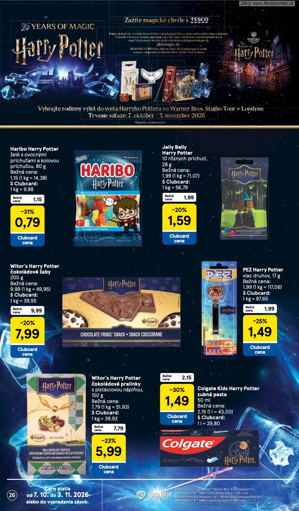 Leták Tesco (7. 10. - 13. 10. 2026) - strana 26 z 30