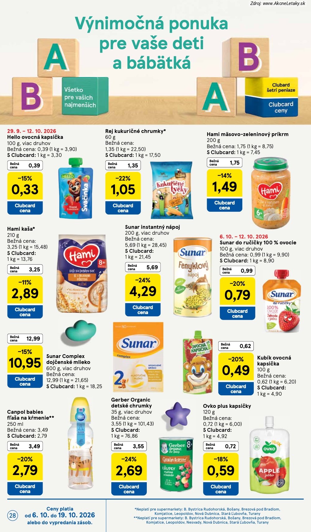 Leták Tesco (7. 10. - 13. 10. 2026) - strana 28 z 30