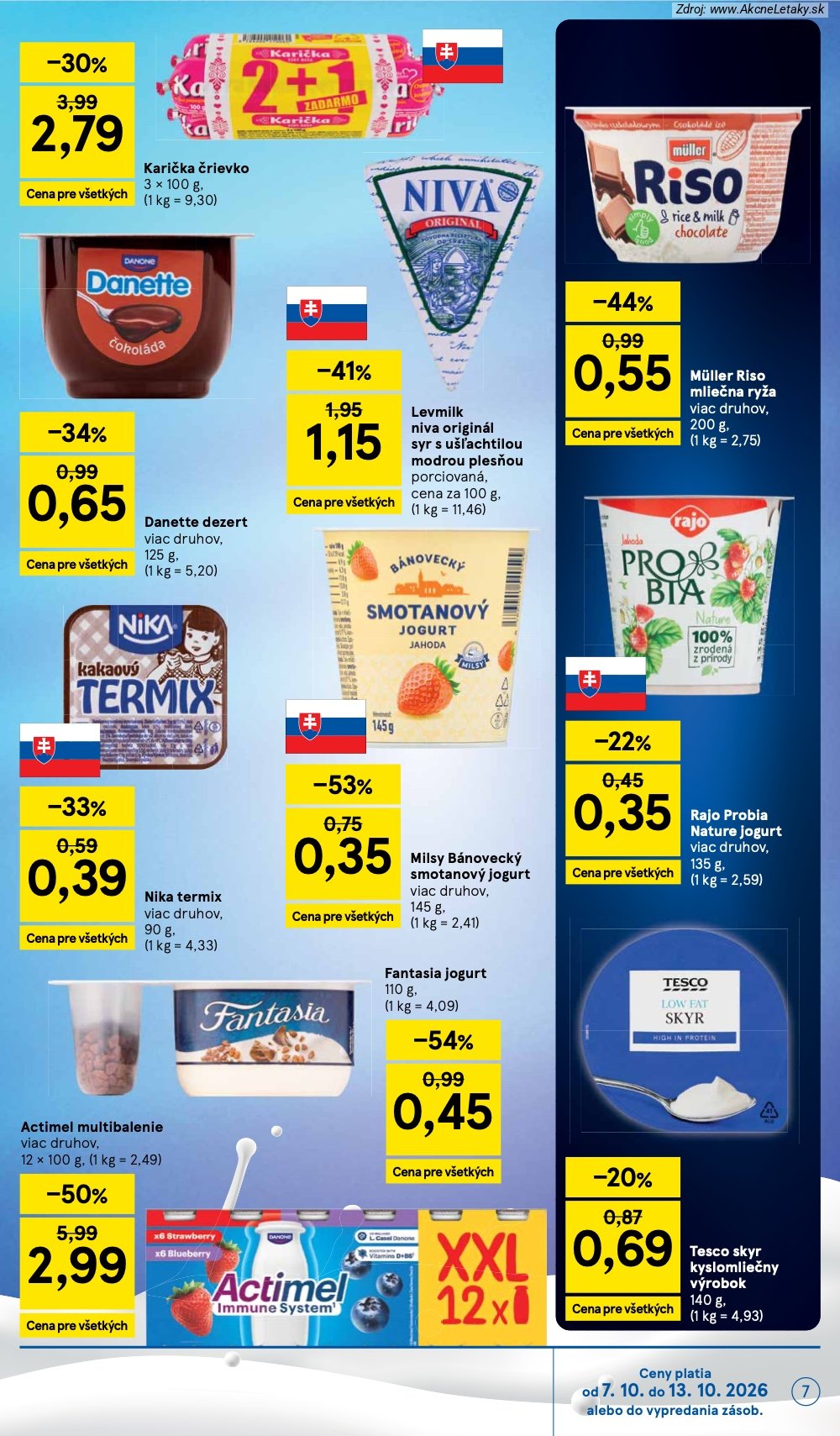 Leták Tesco (7. 10. - 13. 10. 2026) - strana 7 z 30