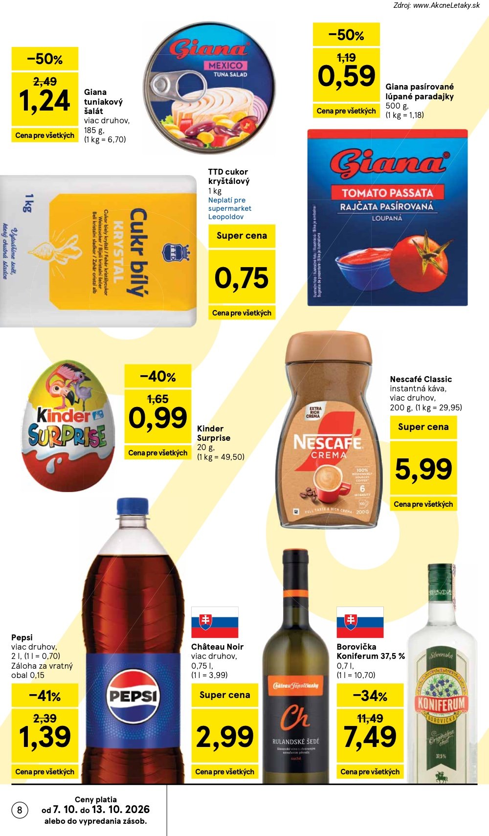 Leták Tesco (7. 10. - 13. 10. 2026) - strana 8 z 30