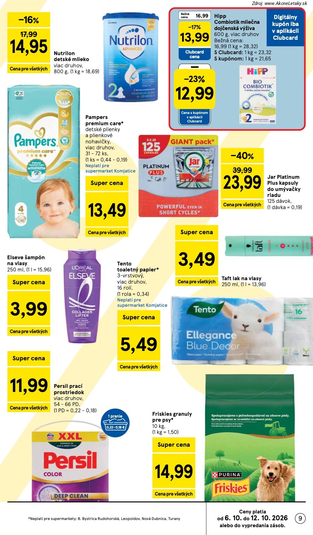 Leták Tesco (7. 10. - 13. 10. 2026) - strana 9 z 30