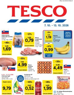 Leták Tesco 7. 10. - 13. 10. 2026 Veľké hypermarkety a obchodné domy