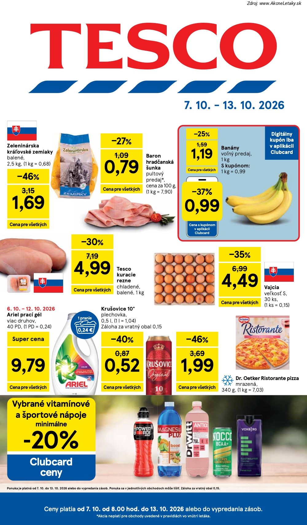 Leták Tesco (7. 10. - 13. 10. 2026) - strana 1 z 51