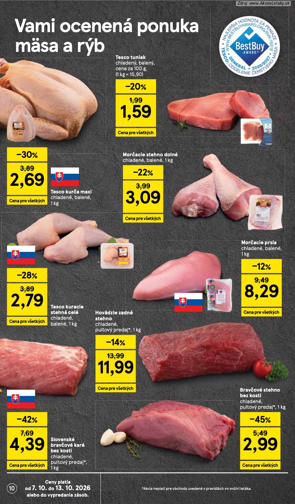 Leták Tesco (7. 10. - 13. 10. 2026) - strana 10 z 51