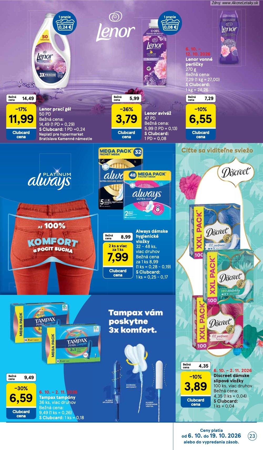 Leták Tesco (7. 10. - 13. 10. 2026) - strana 23 z 51
