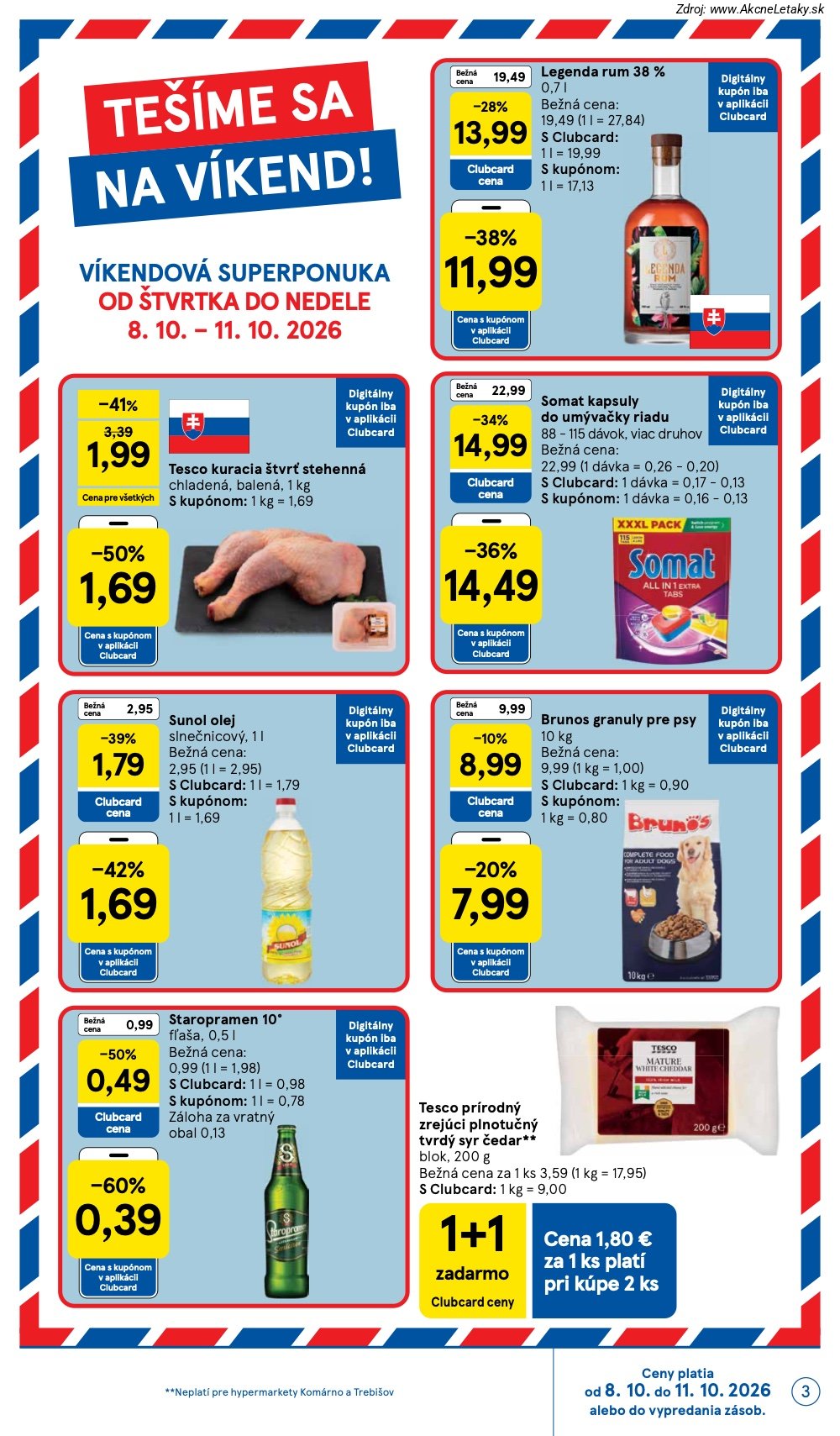 Leták Tesco (7. 10. - 13. 10. 2026) - strana 3 z 51