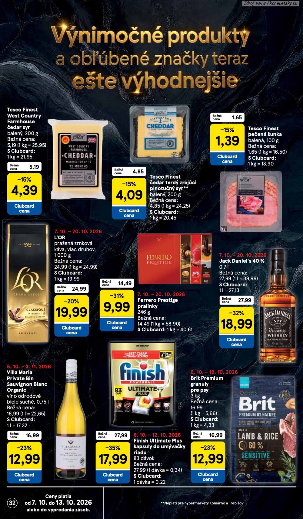 Leták Tesco (7. 10. - 13. 10. 2026) - strana 32 z 51