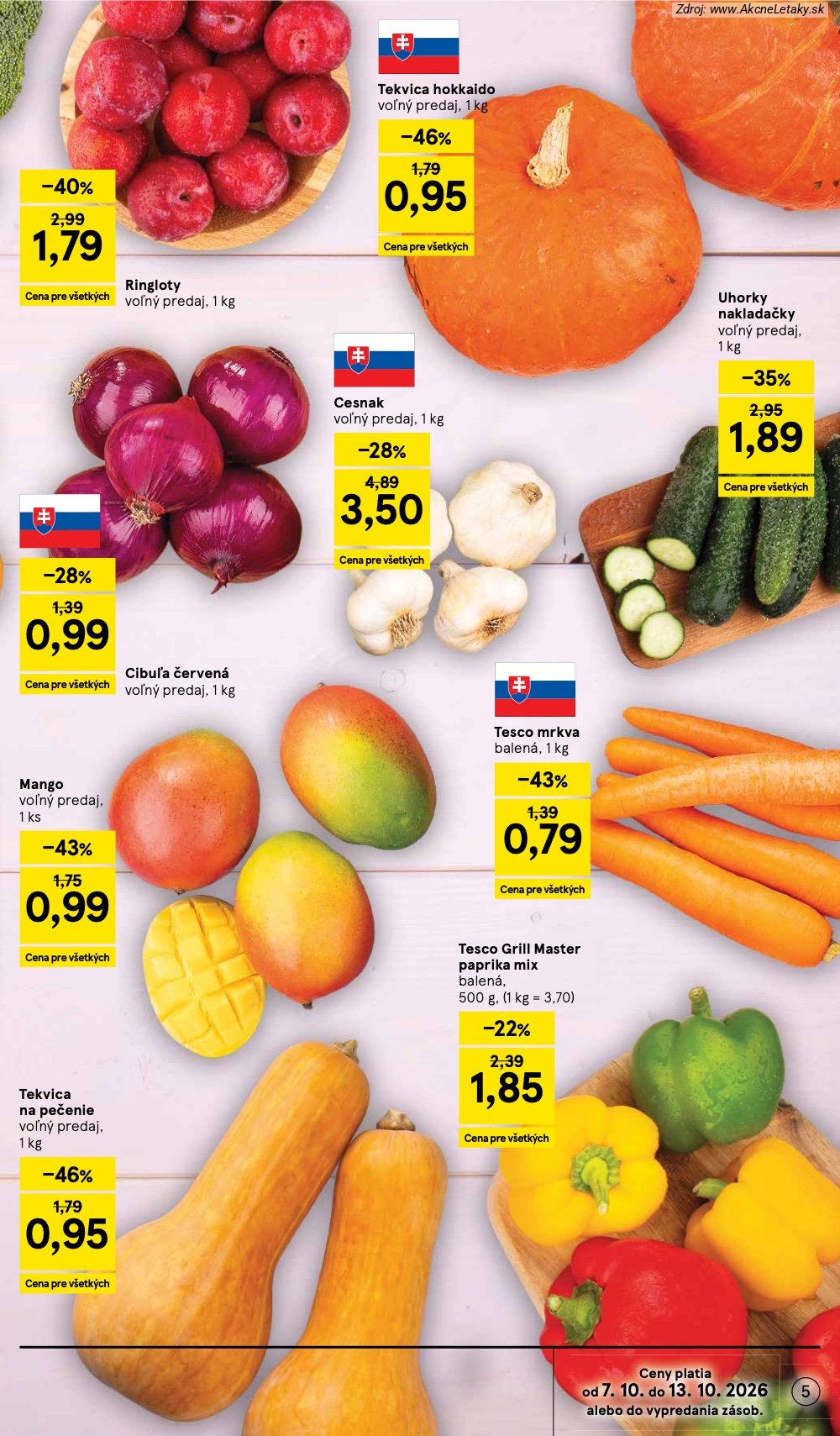 Leták Tesco (7. 10. - 13. 10. 2026) - strana 5 z 51
