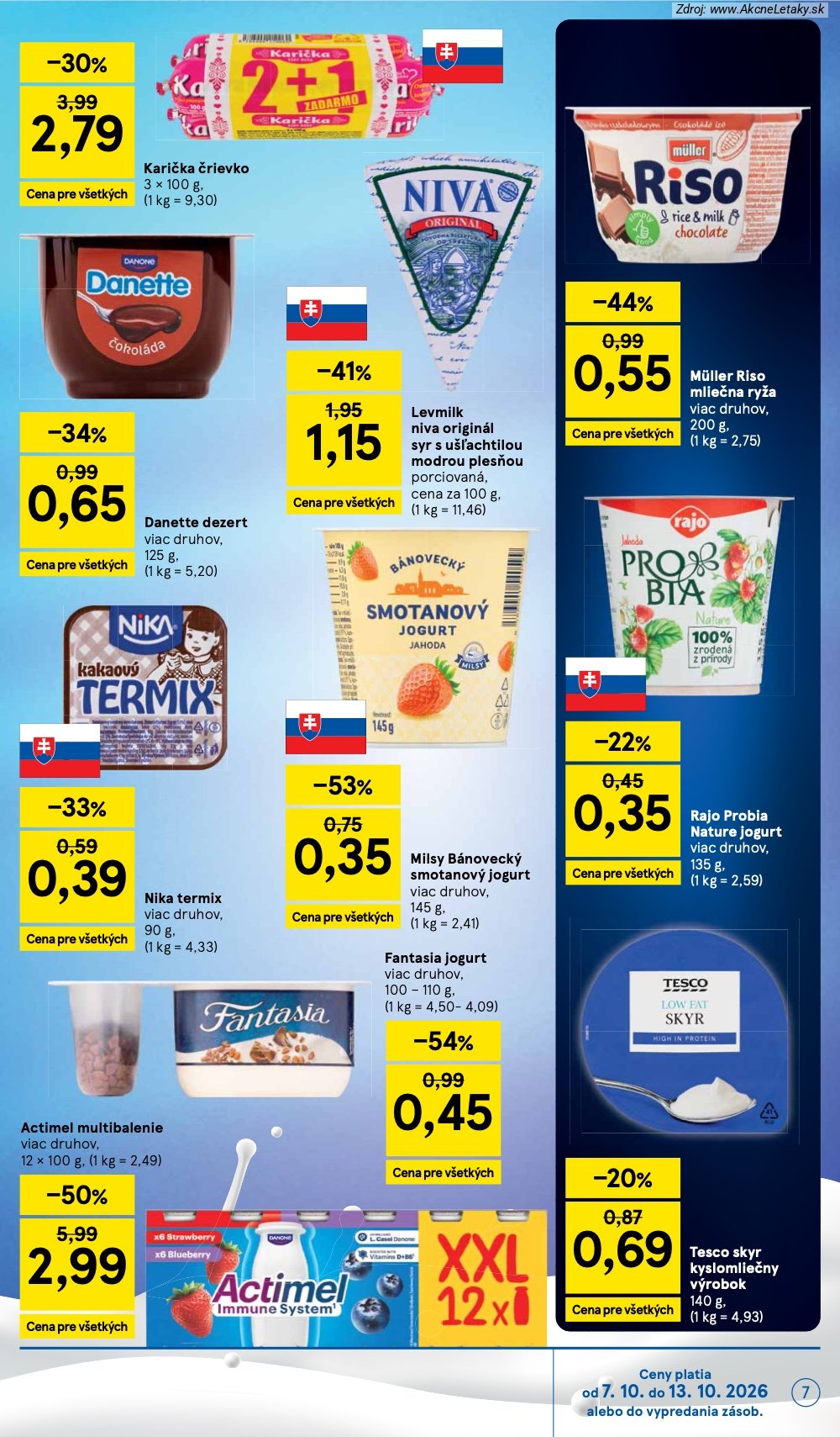 Leták Tesco (7. 10. - 13. 10. 2026) - strana 7 z 51