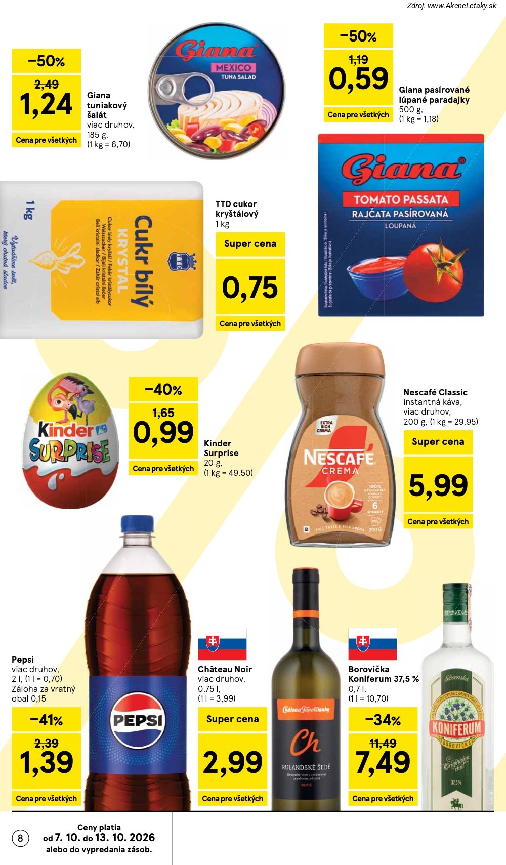 Leták Tesco (7. 10. - 13. 10. 2026) - strana 8 z 51