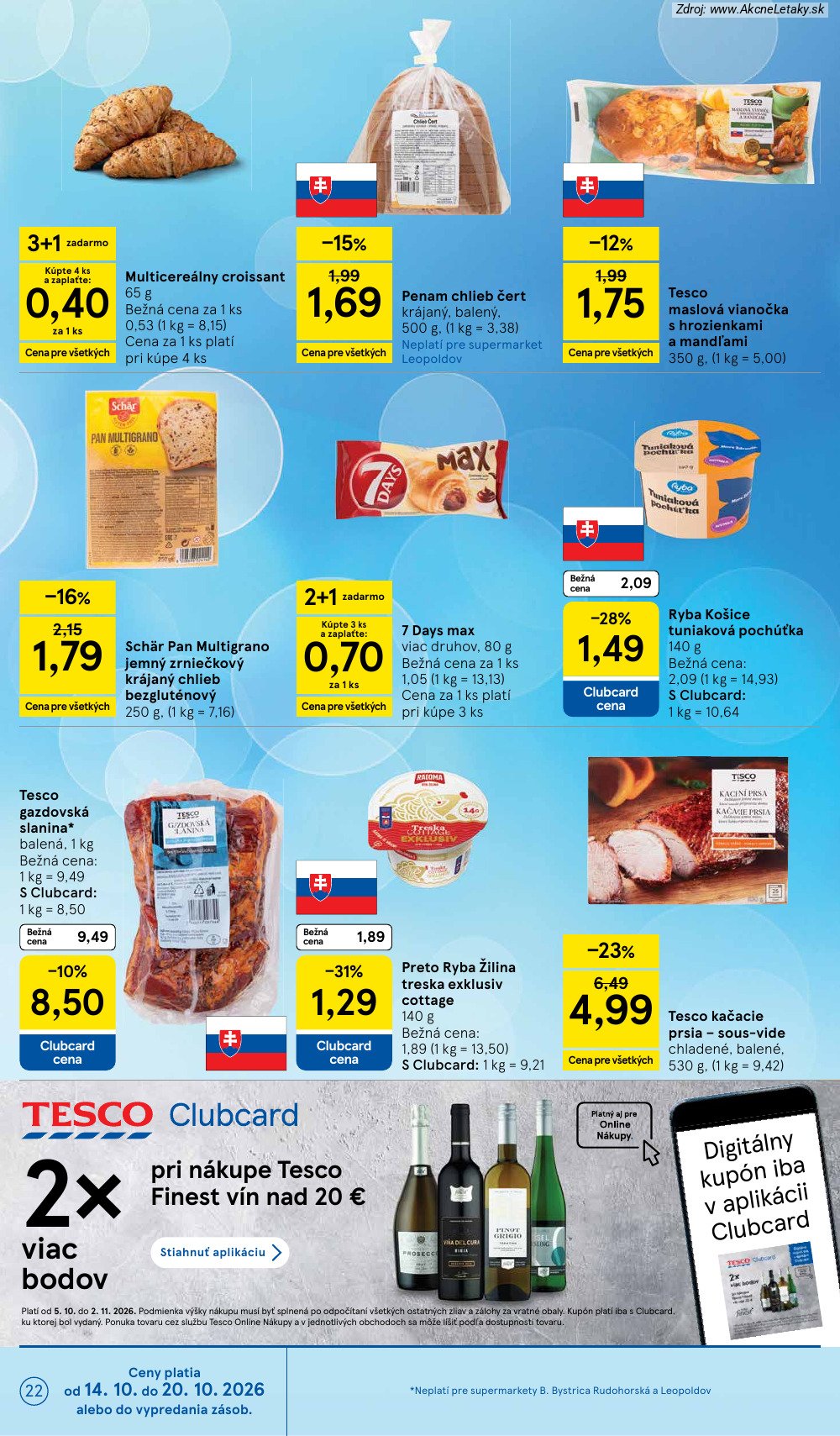 Leták Tesco (14. 10. - 20. 10. 2026) - strana 22 z 29