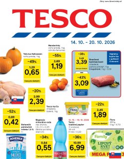 Leták Tesco 14. 10. - 20. 10. 2026 Veľké hypermarkety a obchodné domy