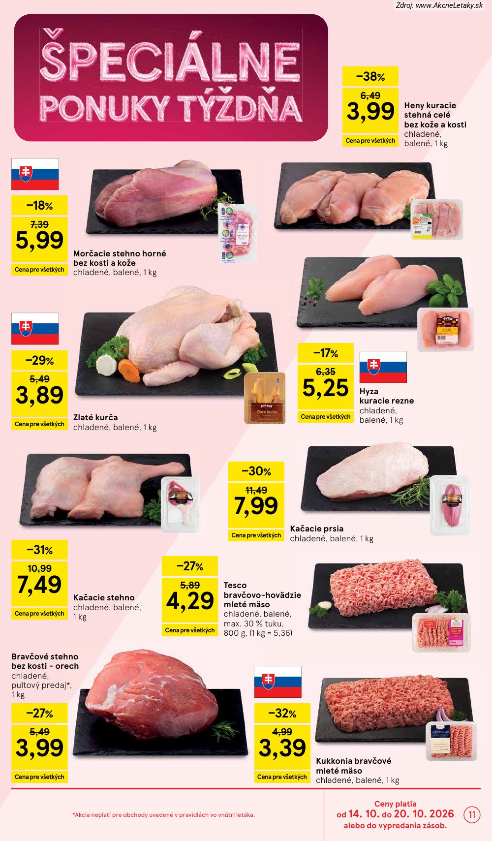 Leták Tesco (14. 10. - 20. 10. 2026) - strana 11 z 45