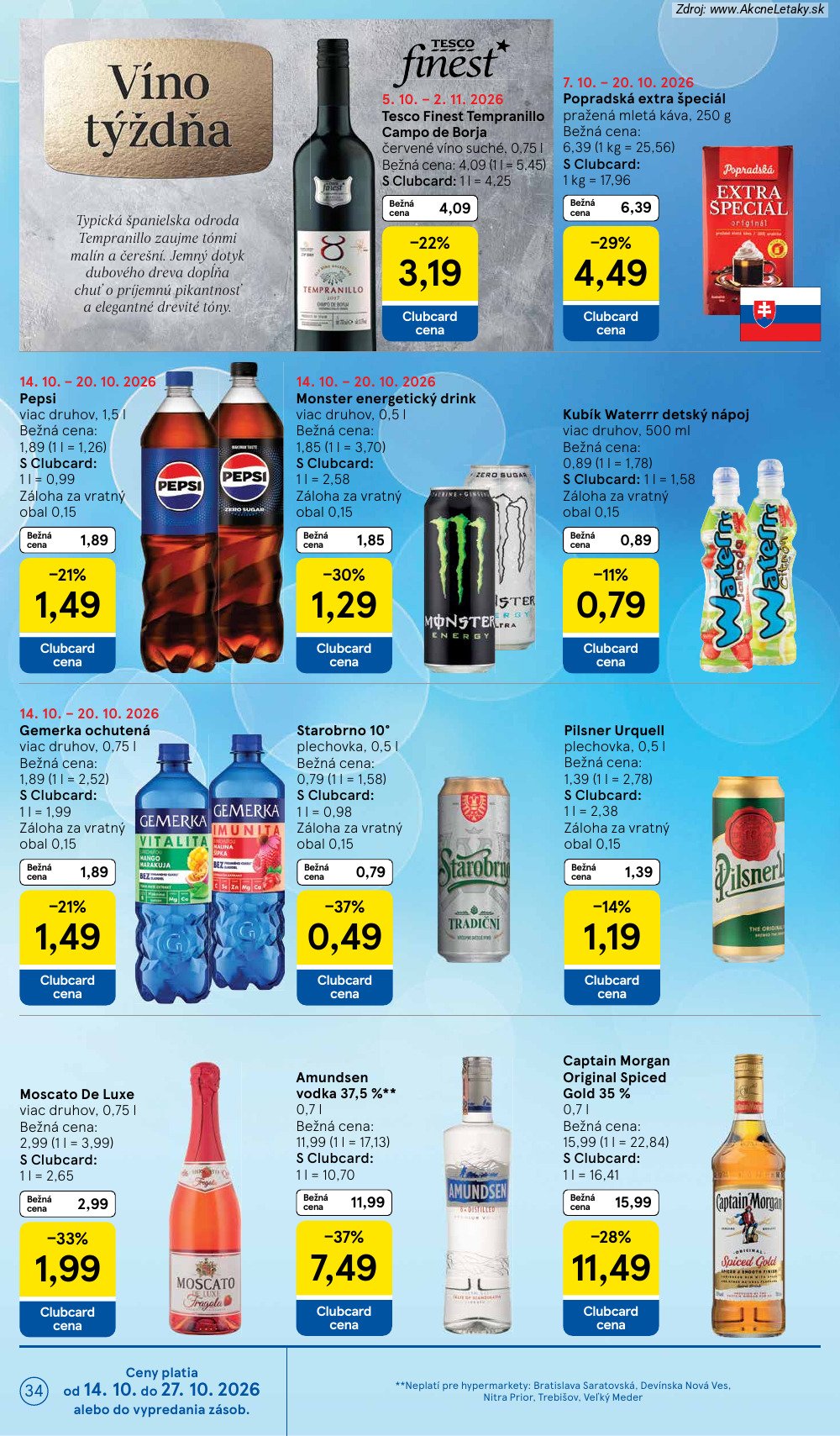 Leták Tesco (14. 10. - 20. 10. 2026) - strana 34 z 45