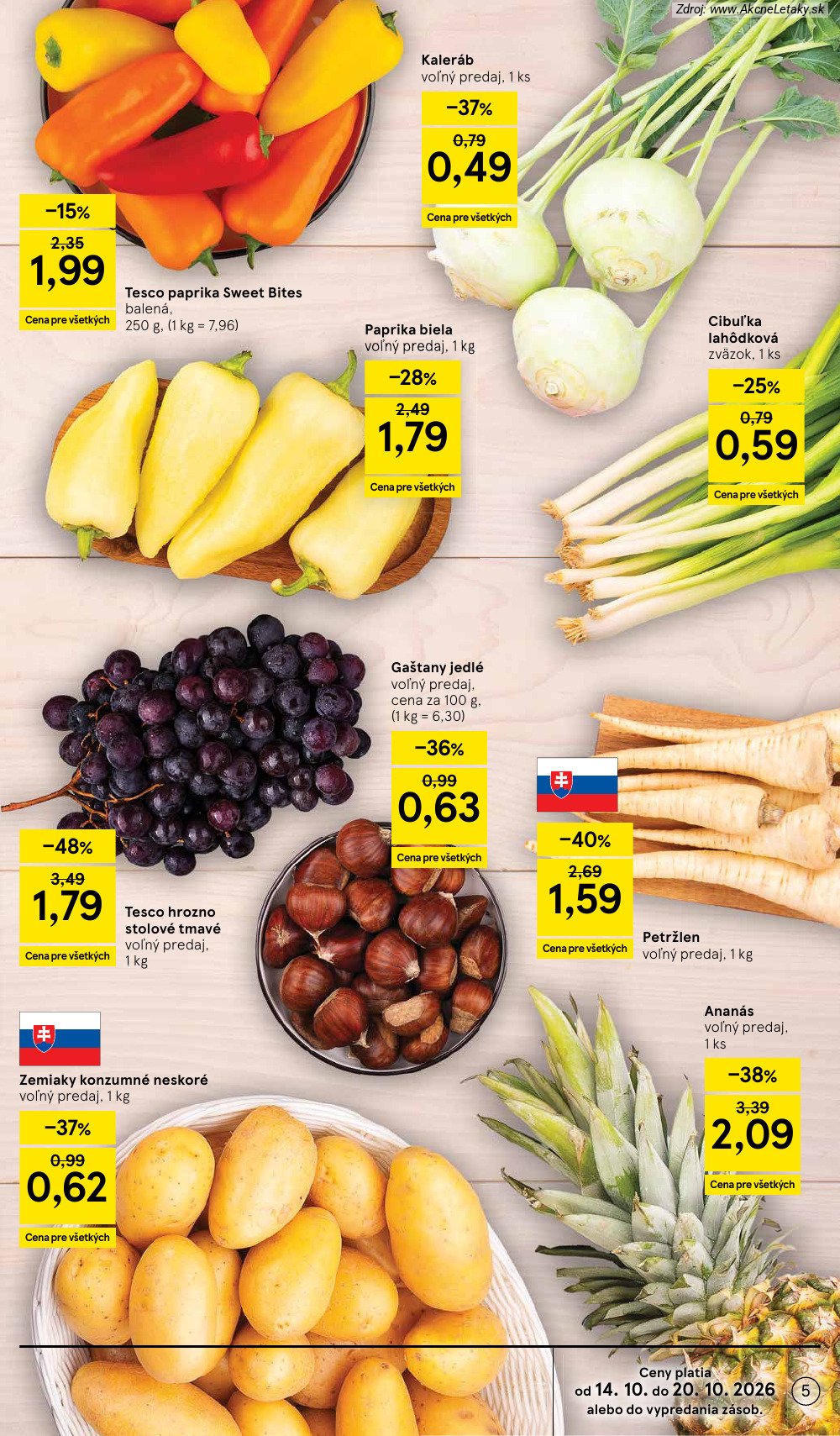 Leták Tesco (14. 10. - 20. 10. 2026) - strana 5 z 45